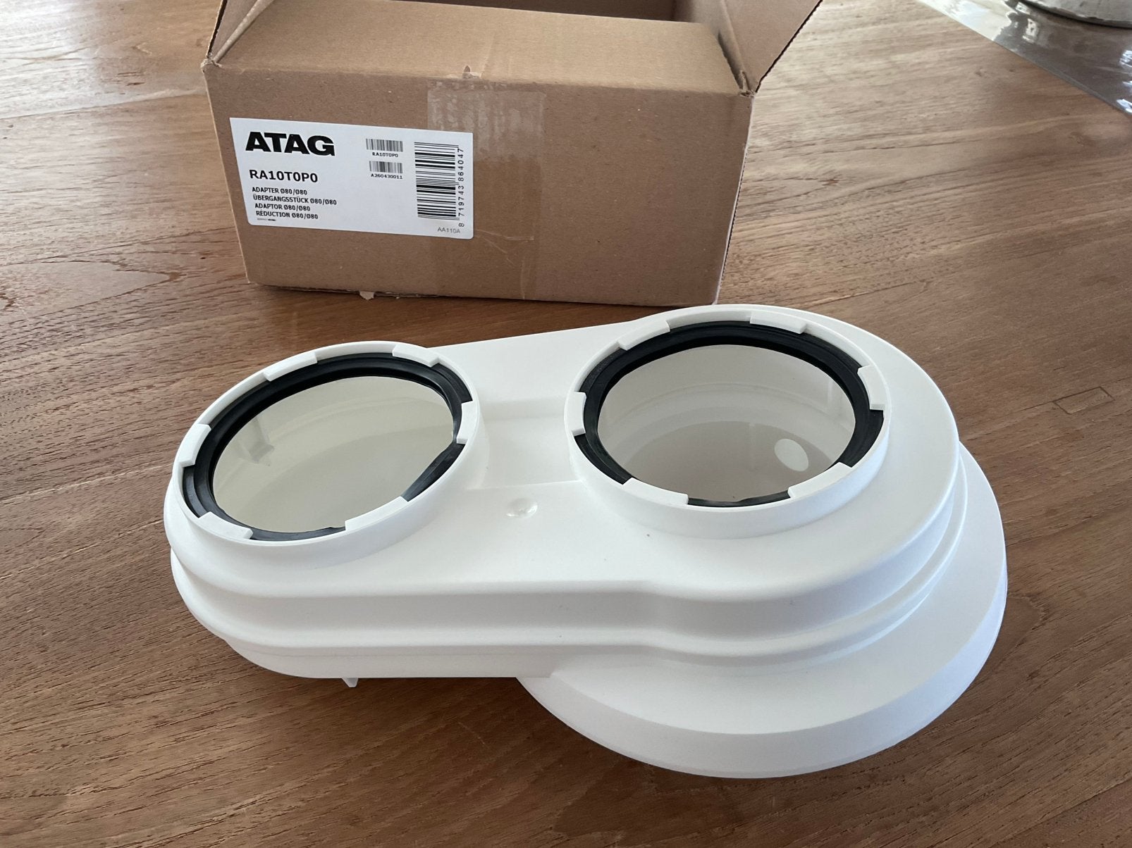 Atag adapter 80/80, Ophalen of Verzenden, Minder dan 3 jaar oud, Minder dan 20 liter, Nieuw