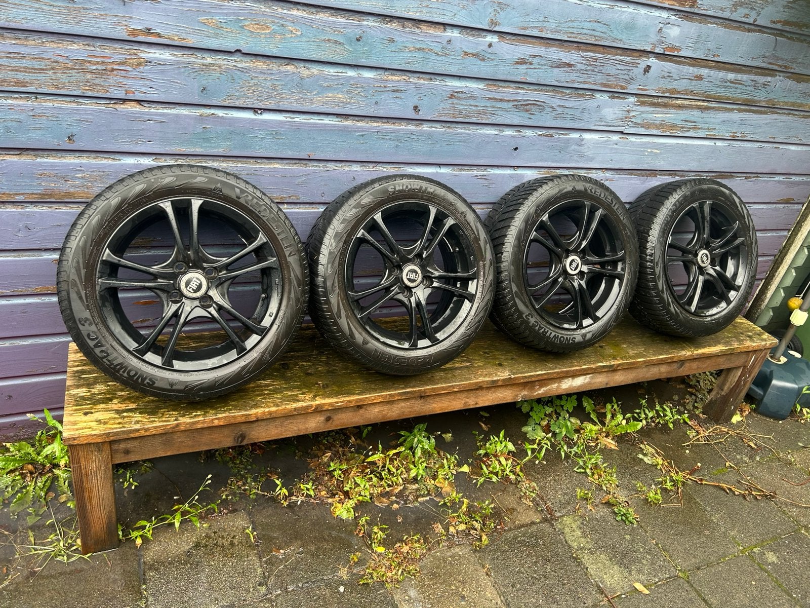 Fiat 500 winterbanden 185/55/R15, Auto-onderdelen, 15 inch, Banden en Velgen, 185 mm, Winterbanden