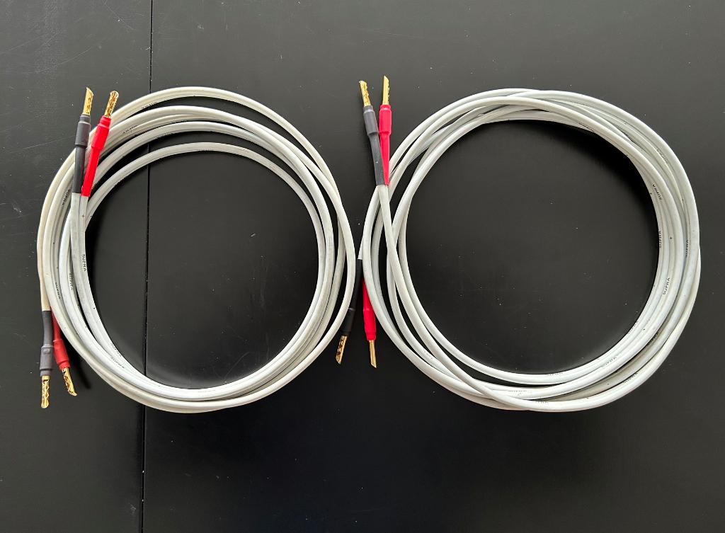 Supra Luidsprekerkabel met 4 mm stekkers, 2 x 3,2 meter