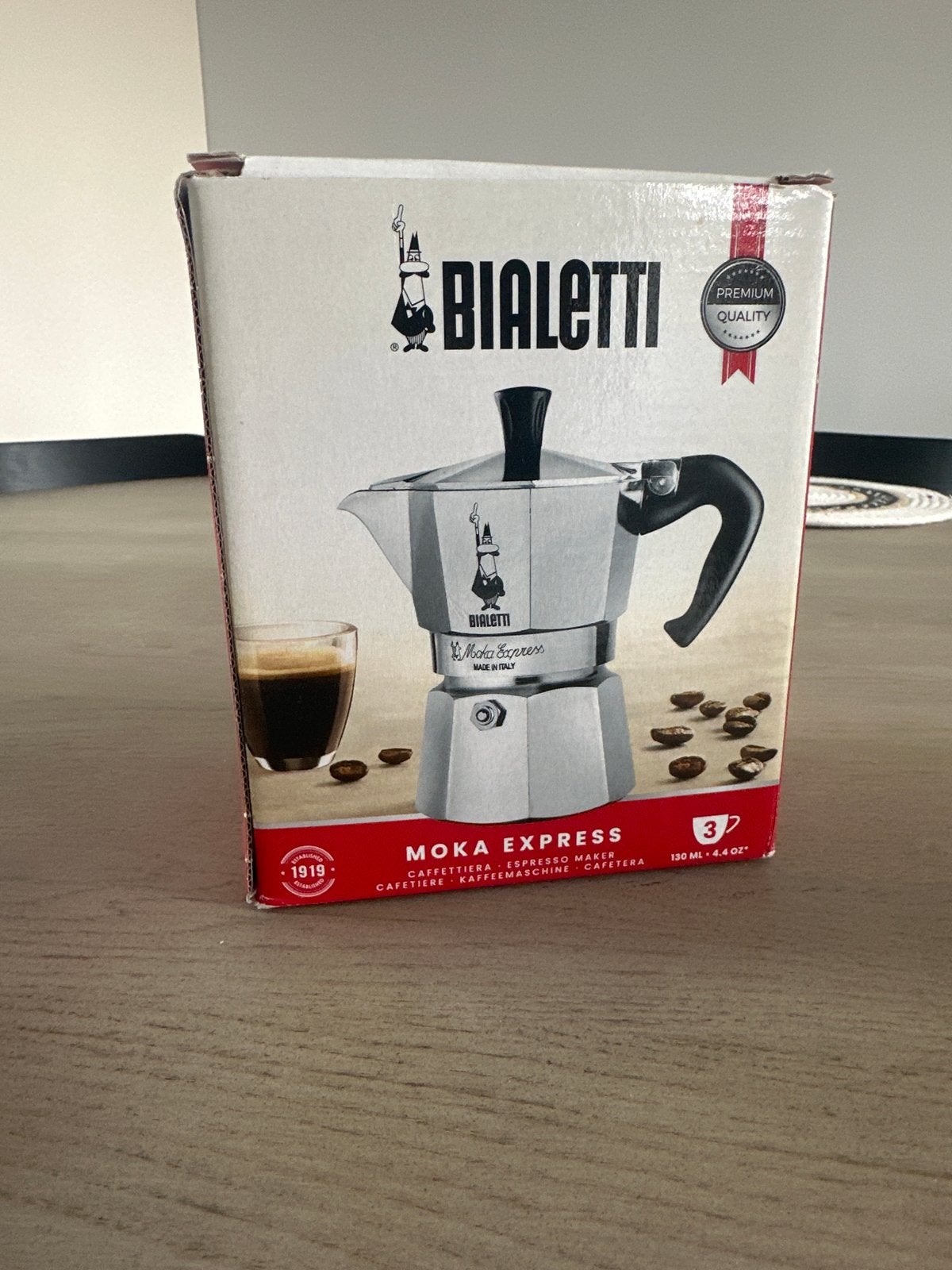 Bialetti Moka Express 3 kops - Italiaanse koffiezetter, Espresso apparaat, Nieuw, Gemalen koffie, Ophalen of Verzenden