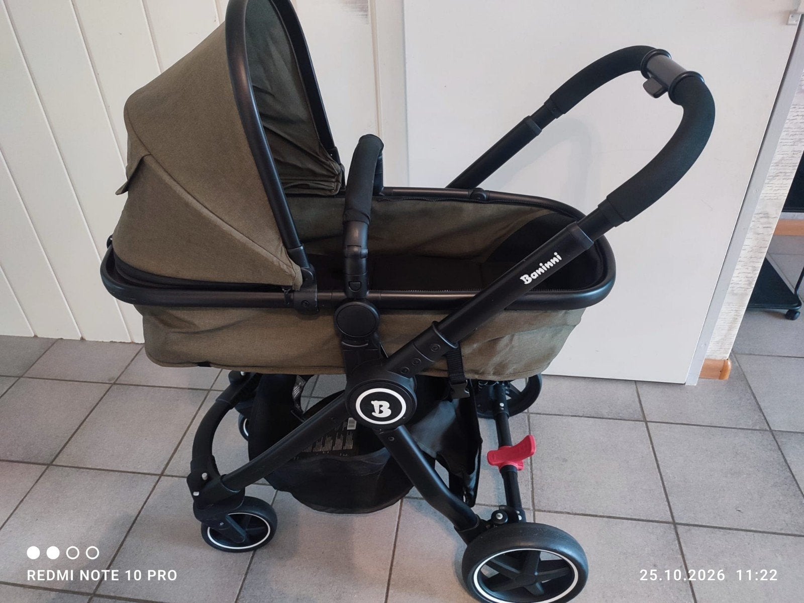 Baninni 2-in-1 Combi-Kinderwagen Olijfgroen/Khaki, Ophalen of Verzenden