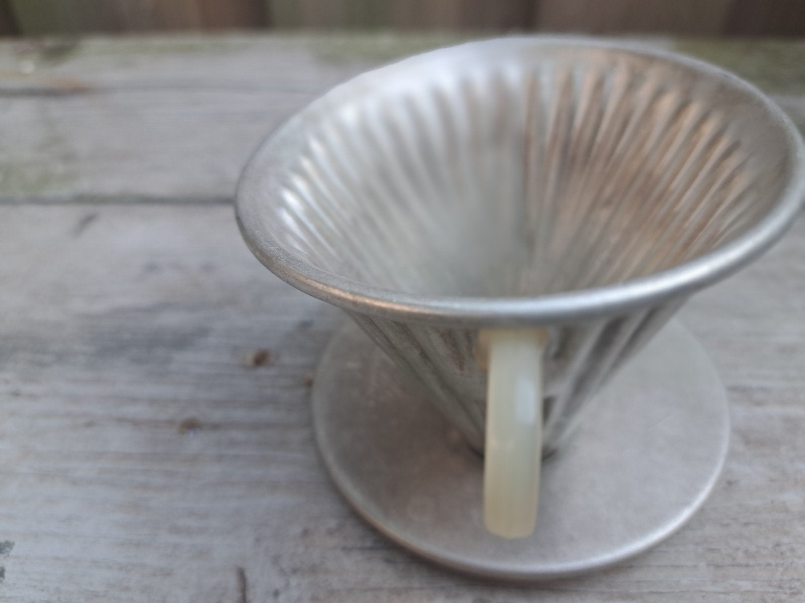 Vintage aluminium koffiefilterhouder, maat 101, Ophalen of Verzenden