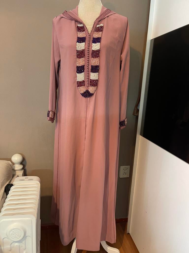 Elegante Roze Djellaba met Kralen - Maat S t/m L, Ophalen of Verzenden, Nieuw, Maat 36 (S), Roze
