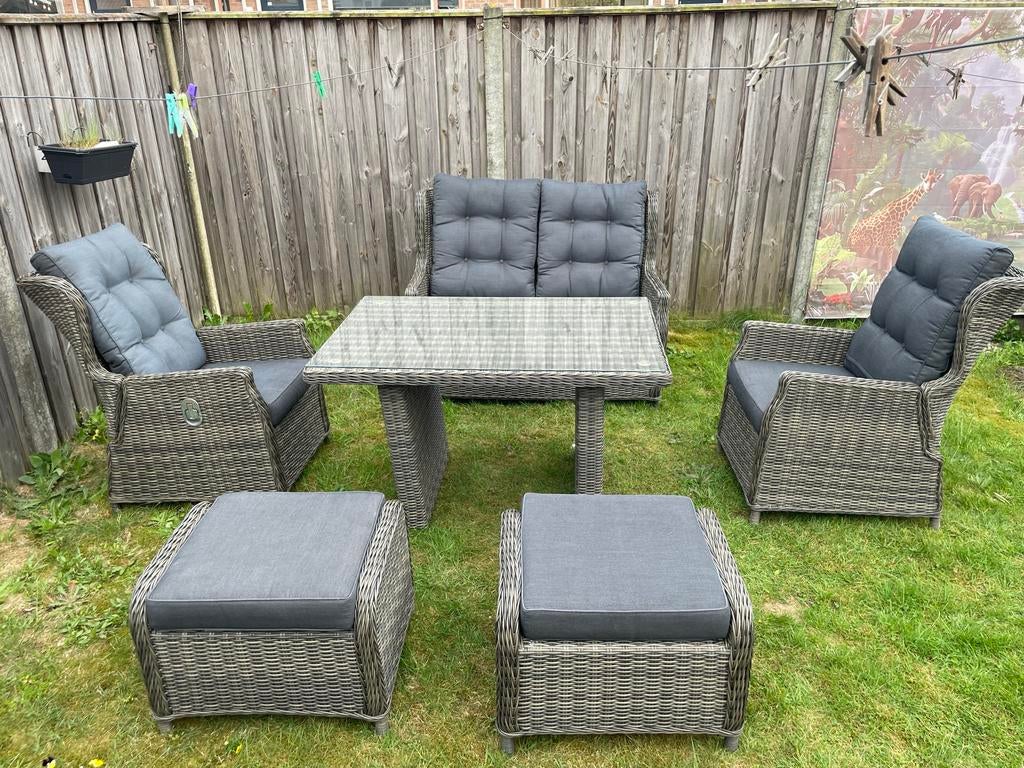 loungeset 2 jaar oud Z.G.A.N, Tuin en Terras, Ophalen, 6 zitplaatsen, Zo goed als nieuw, Loungeset