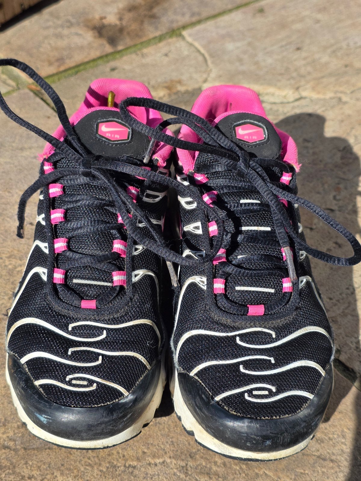 Nike Air Max Plus TN Zwart/Roze - Maat 37,5 (Kids/GS), Ophalen, Gebruikt, Nike, Jongen of Meisje