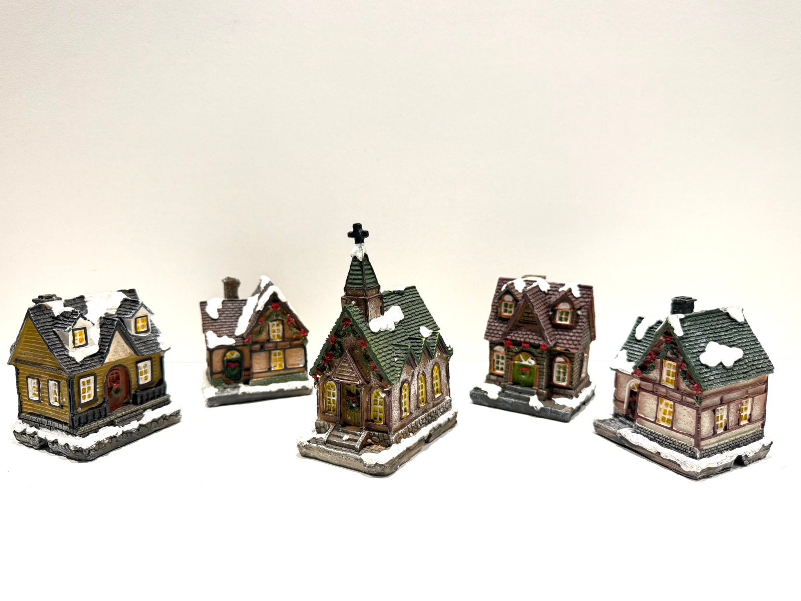 Kerst - Kerstdorp, set van 5, Verzenden