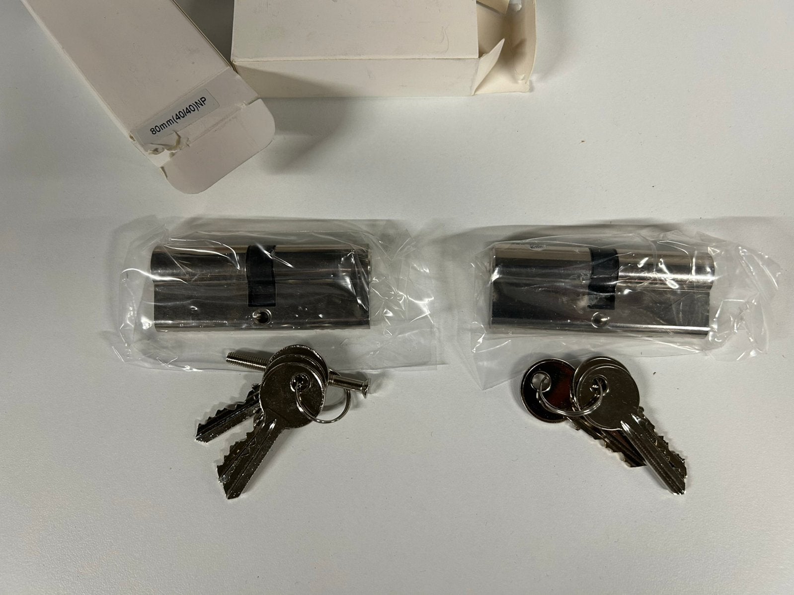 Bouwcilinder / profielcilinder 40-40 2 stuks, Ophalen of Verzenden, Nieuw, Slot