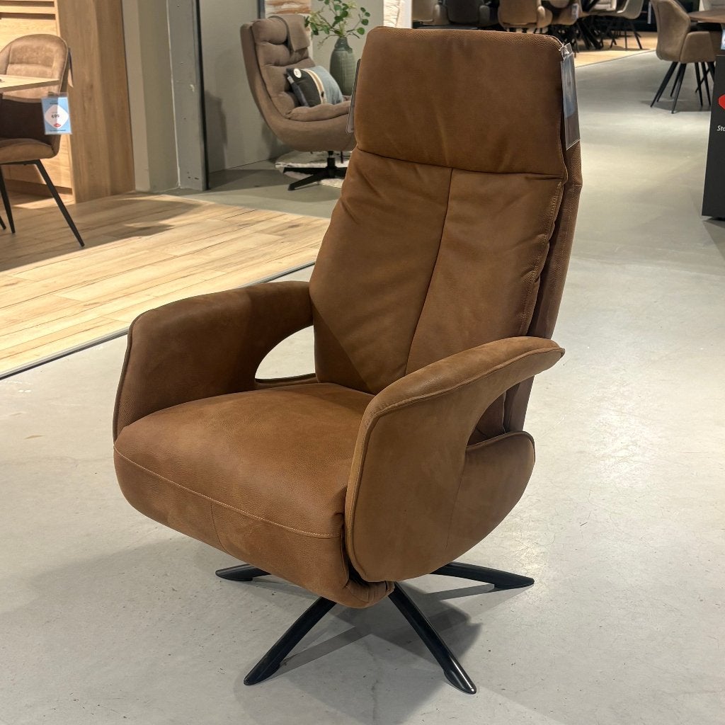 Balfour relaxfauteuil Profijt Meubel, Ophalen, 75 tot 100 cm, Zo goed als nieuw, Leer