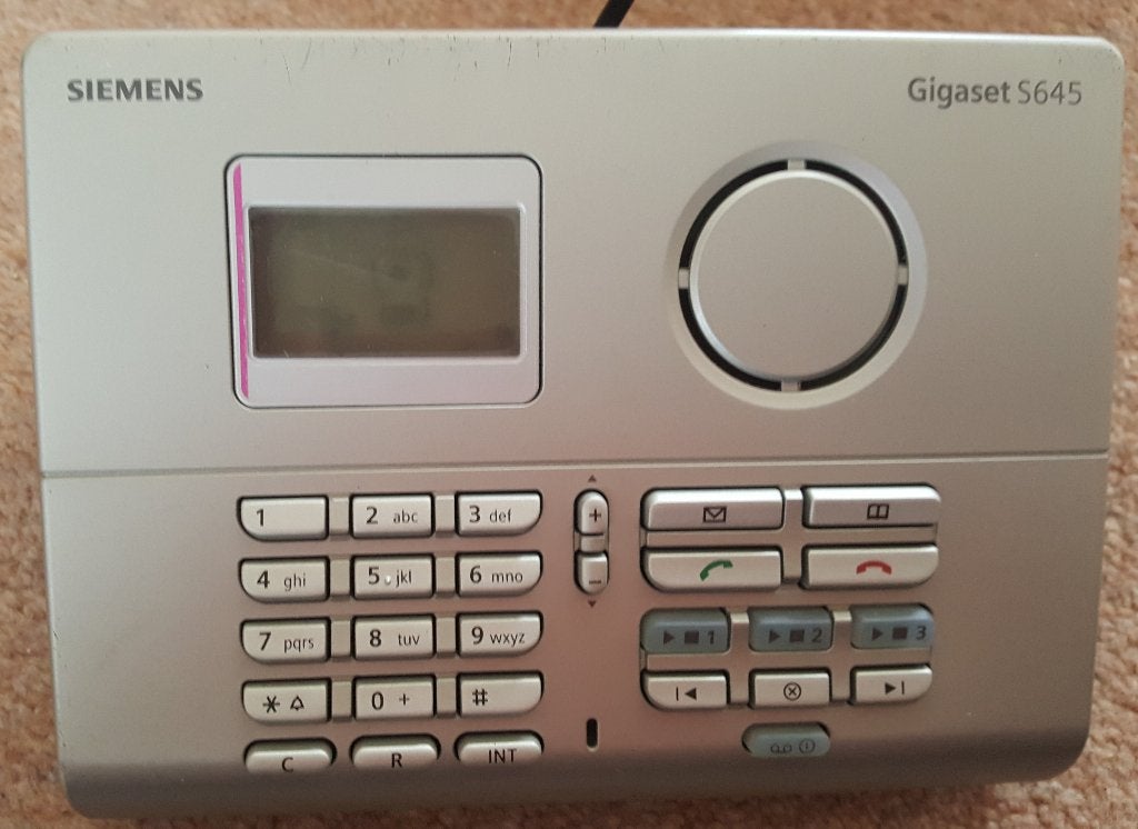 Antwoordapp / lader/ basisstation Siemens voor Gigaset S645, Ophalen, Gebruikt, Met geheugen, Meeluisterfunctie