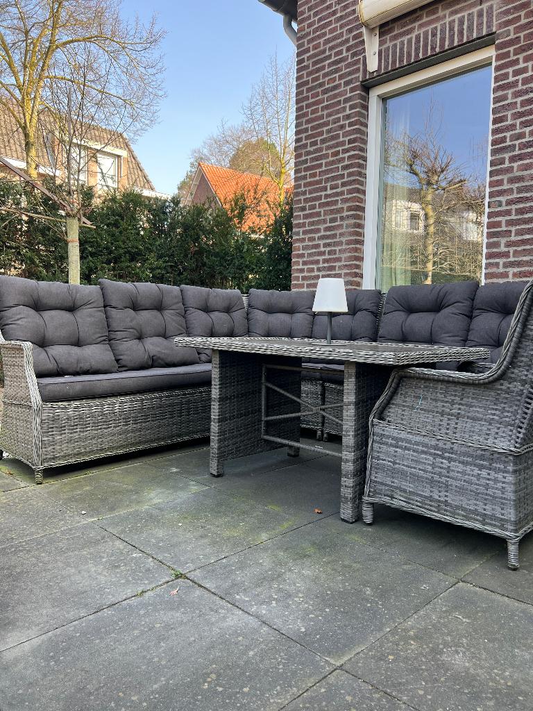 Bois le Duc hoek dining loungeset – zeer nette staat, Tuin en Terras, Tuinsets en Loungesets, Ophalen, Bank, Zo goed als nieuw