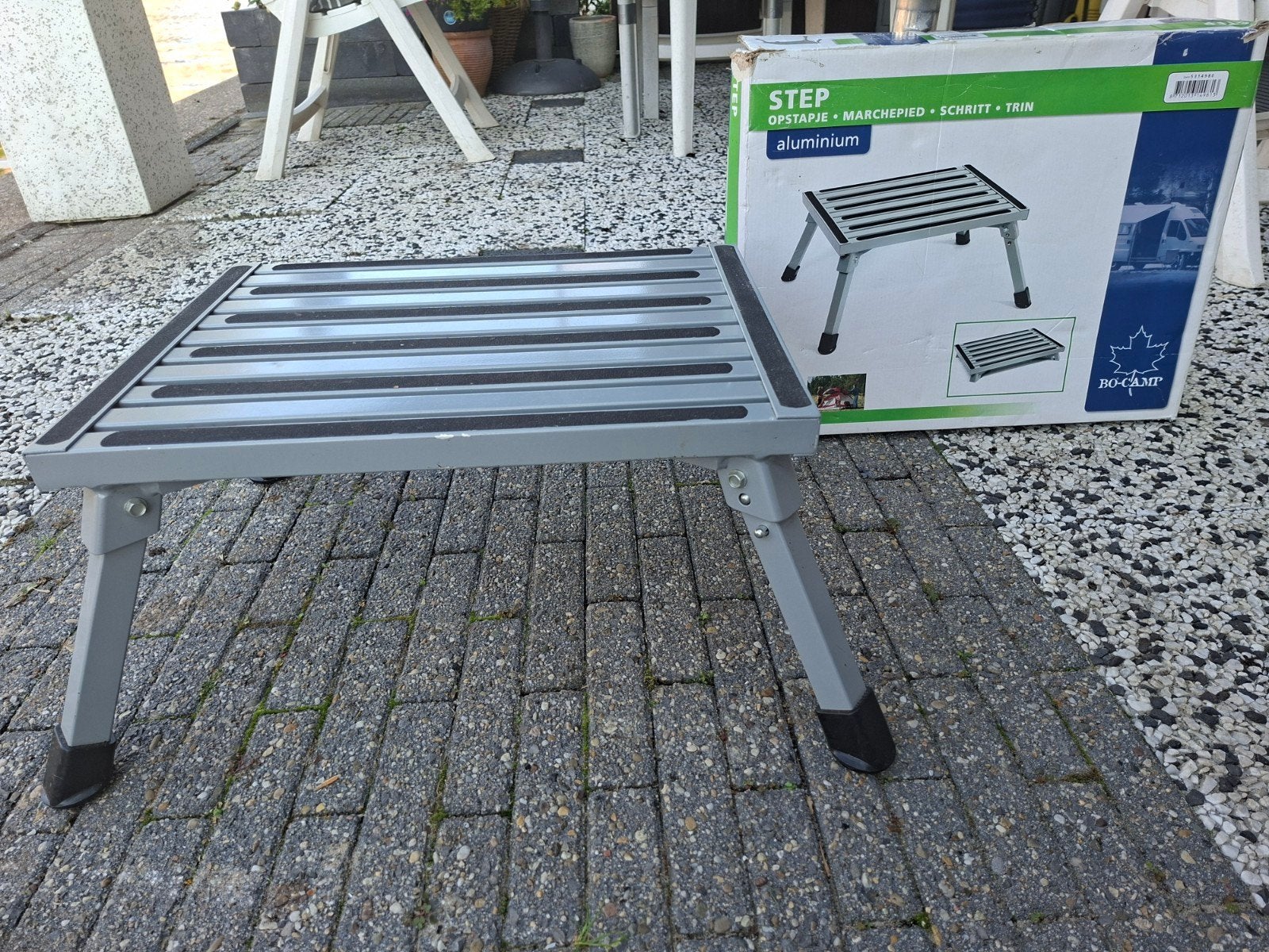 Opvouwbaar Aluminium Opstapje voor Camping/Caravan - Bo-Camp, Ophalen, Zo goed als nieuw