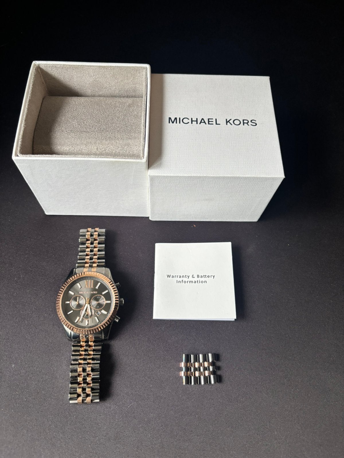 Micheal Kors Horloge 44mm, Overige merken, Staal, Staal, Polshorloge