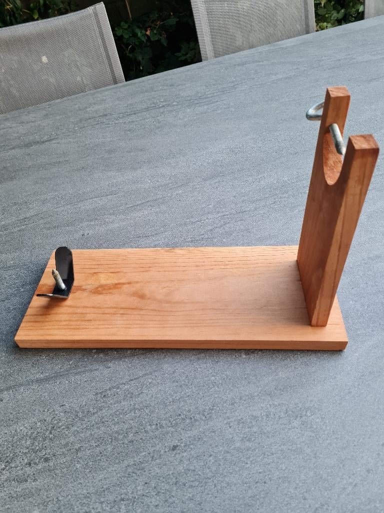 Hespenhouder, hamhouder met bijhorend mes, Huis en Inrichting, Ophalen of Verzenden, Rvs