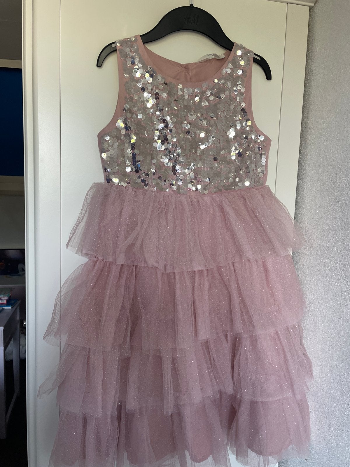 Feestjurk/Gala jurk oud roze maat 140 H&M, Ophalen of Verzenden, Zo goed als nieuw, Meisje, Jurk of Rok