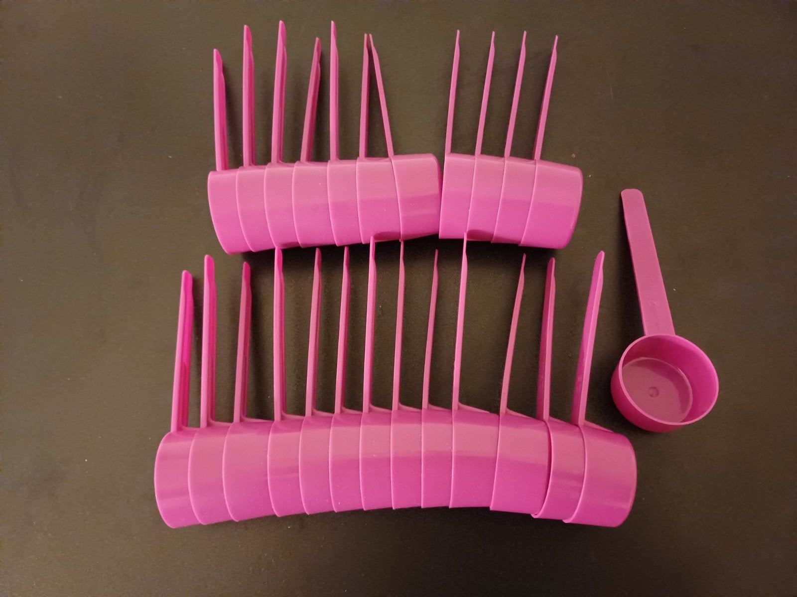 Maatschepjes roze 25 stuks, Overige typen, Kunststof, Ophalen of Verzenden, Zo goed als nieuw