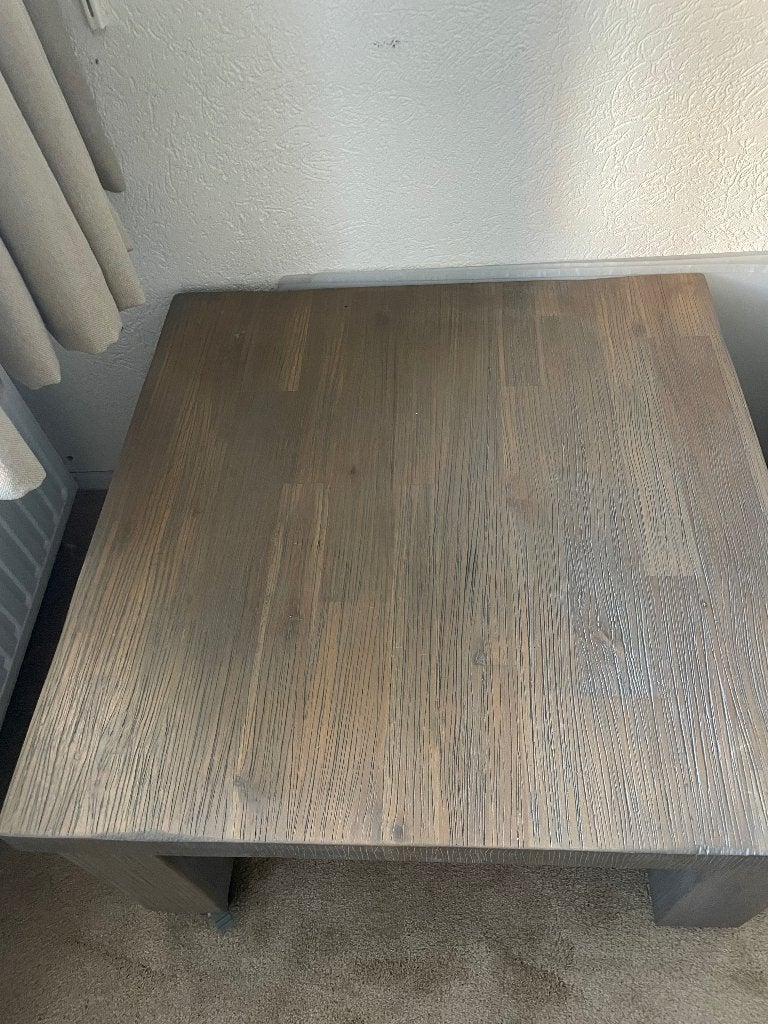 Robuuste houten salontafel, Ophalen, Gebruikt, 50 tot 100 cm, 50 tot 100 cm