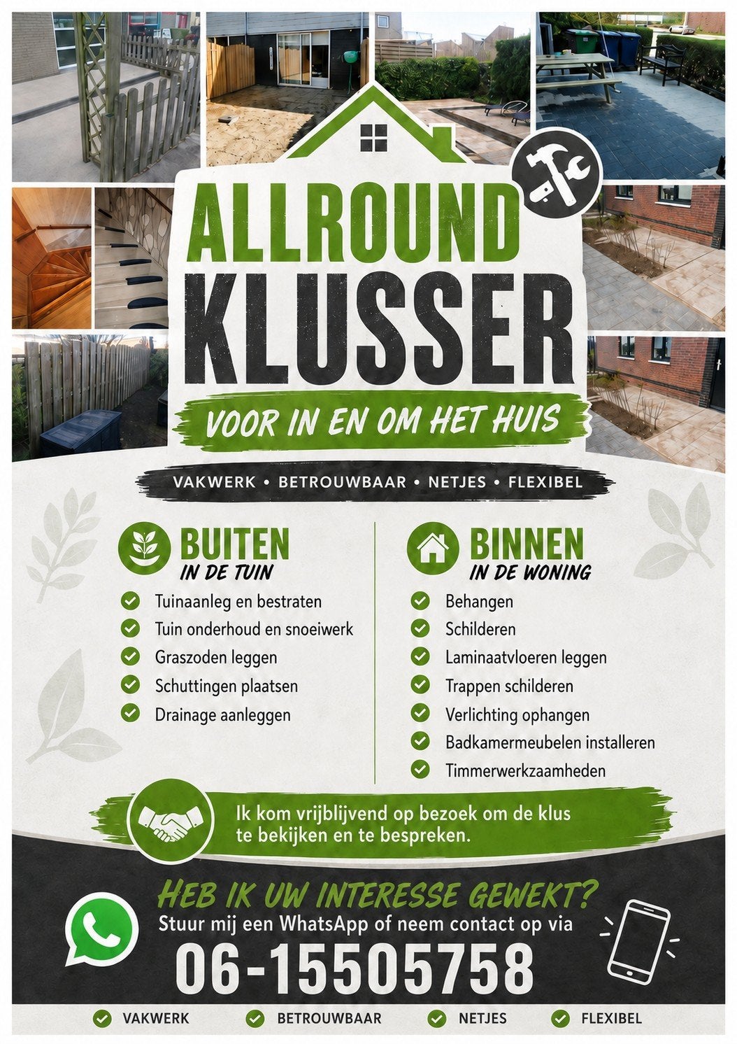 Allround klusser aangeboden., Diensten en Vakmensen, Klussers en Klusbedrijven