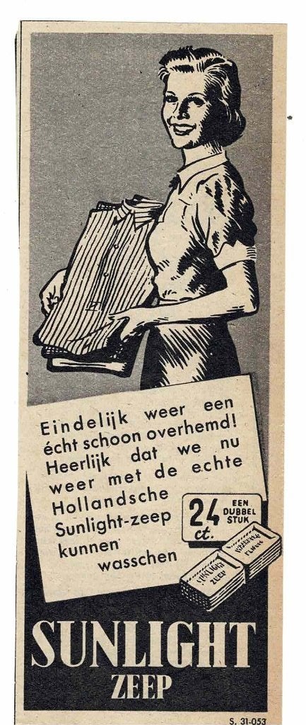 Eindelijk weer een echt schoon overhemd,met de SUNLIGHT ZEEP, Verzenden, Zo goed als nieuw, Overige typen