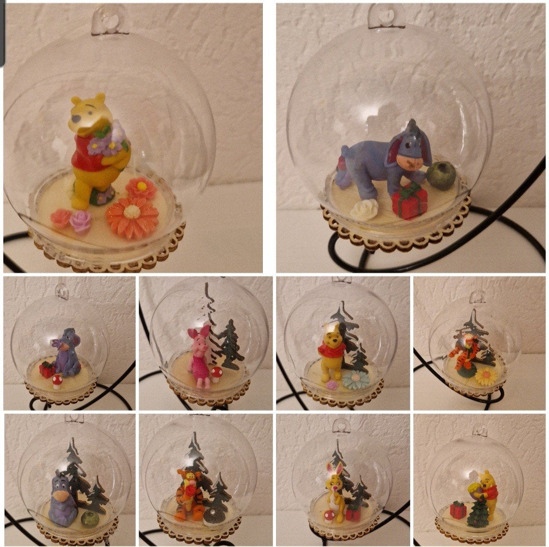 10x leuke dichte kerstballen met
Winnie en vrienden, Ophalen of Verzenden