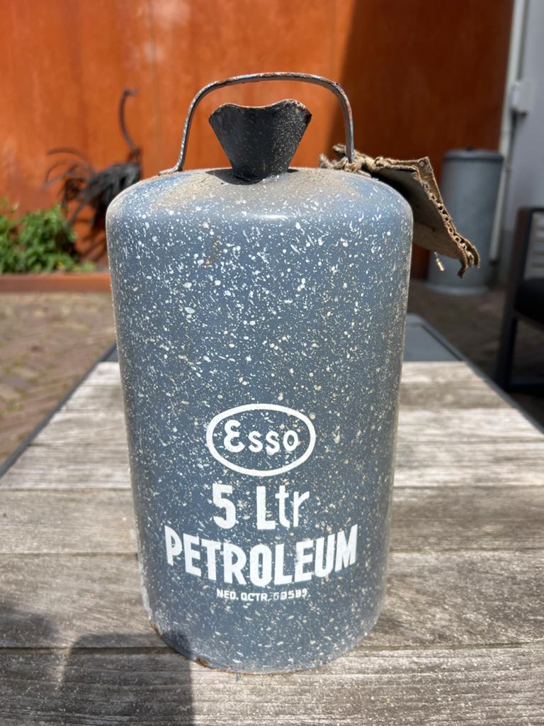 Vintage Esso Petroleum 5 Liter Kan -, Ophalen of Verzenden