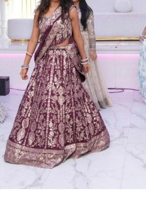 Indian Party Wear Lahenga Choli, Kleding | Dames, Ophalen of Verzenden, Zo goed als nieuw, Zwart, Overige typen
