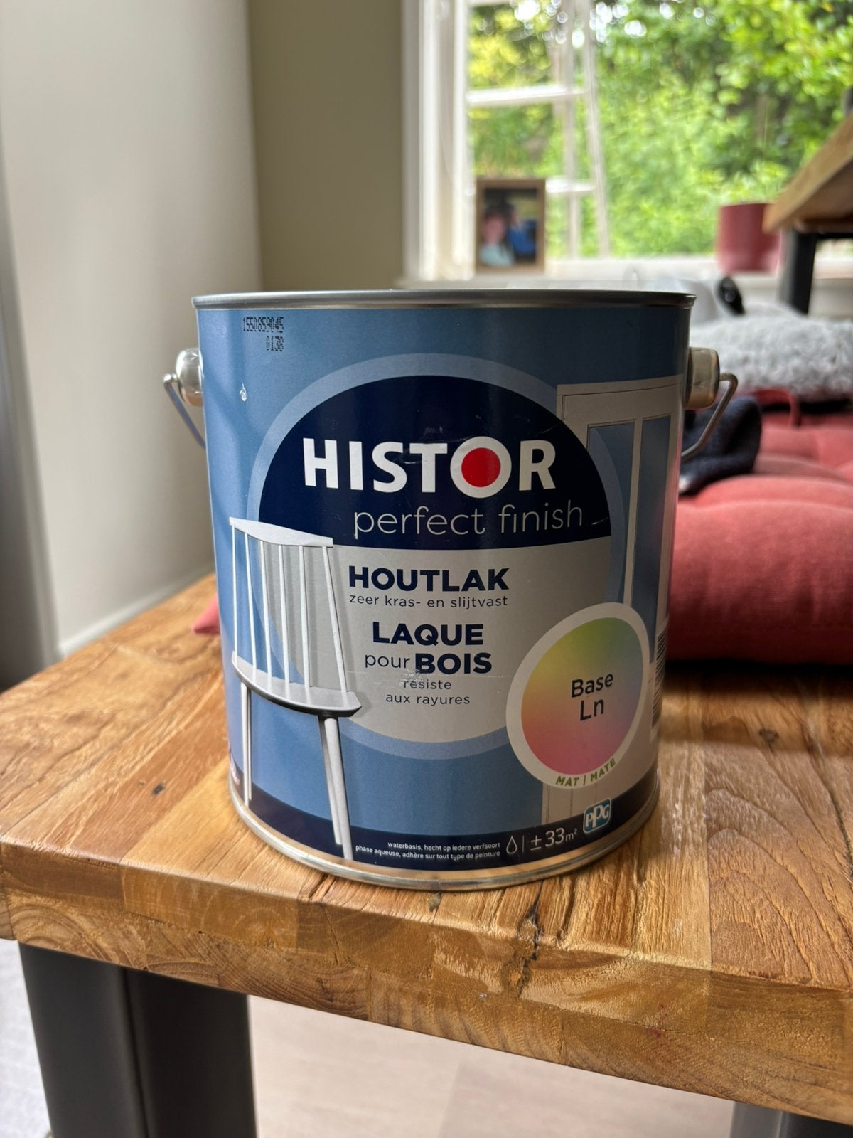 2,5 liter Histor houtlak mat RAL 9016, Wit, Nieuw, Ophalen of Verzenden, Lak