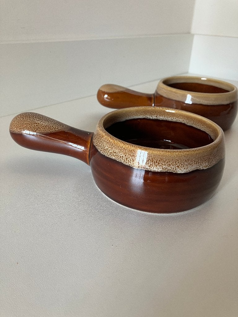 Set van 2 'fat lava' vintage retro kommen, Ophalen of Verzenden