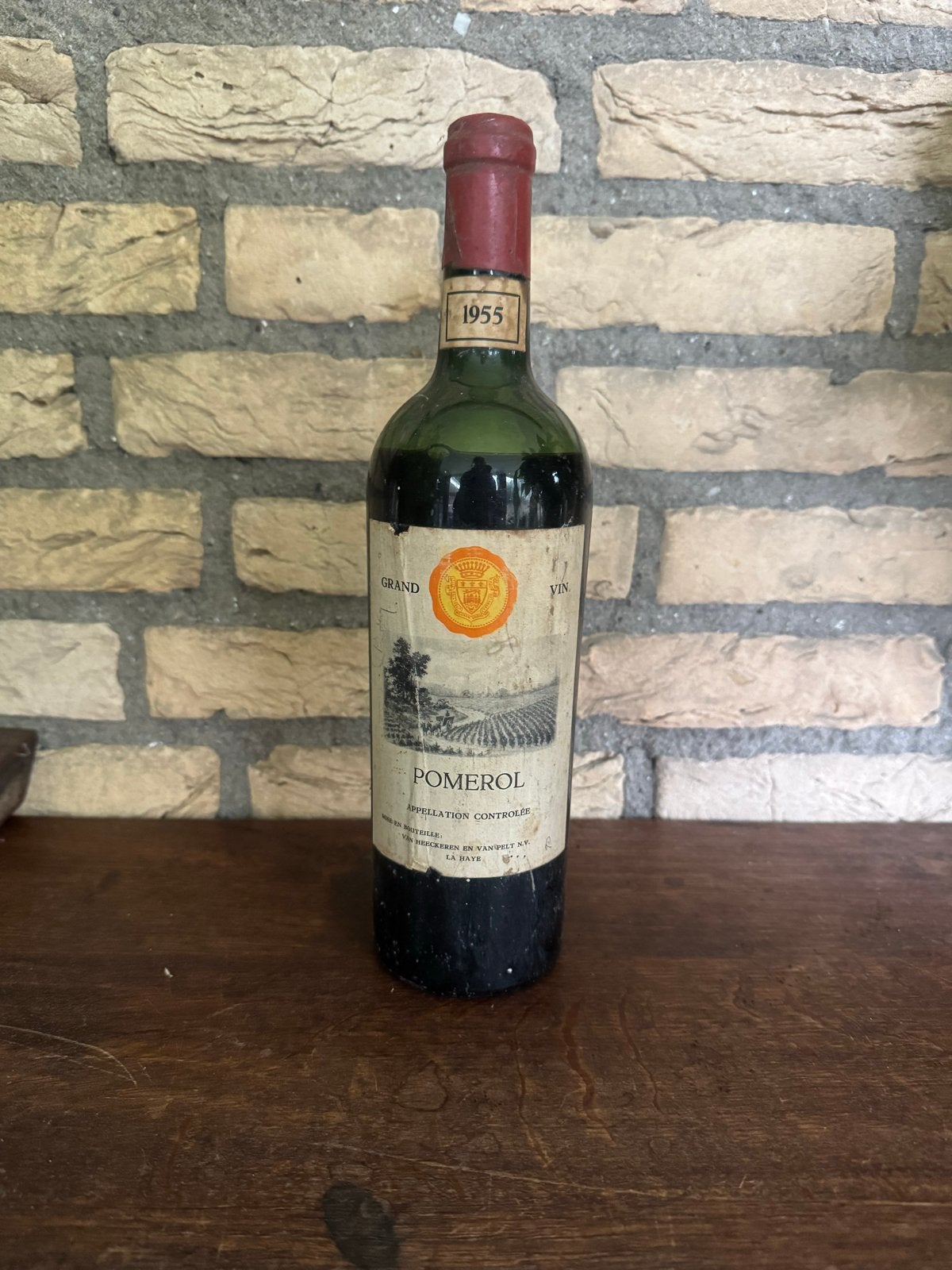 Grand Vin Pomerol 1955 - Vintage Rode Wijn, Verzamelen, Gebruikt, Frankrijk, Ophalen of Verzenden, Rode wijn