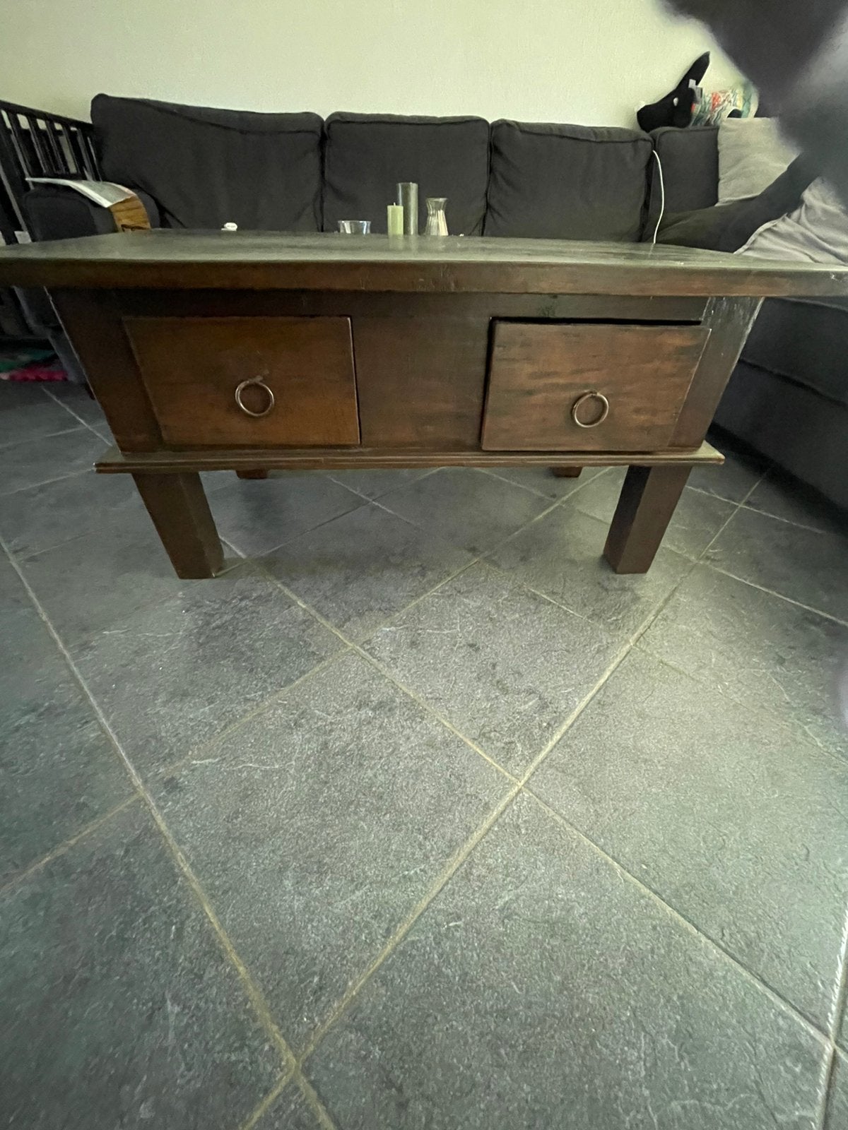 Salon tafel, Ophalen, Gebruikt, 100 tot 150 cm, Rechthoekig