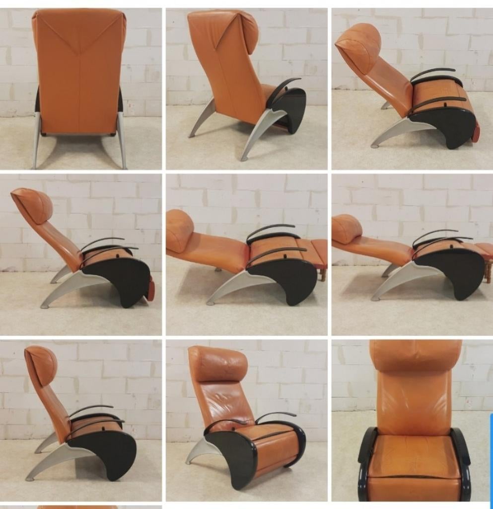 Leren Frighetto design relaxfauteuil # recliner # Studio P, Ophalen of Verzenden