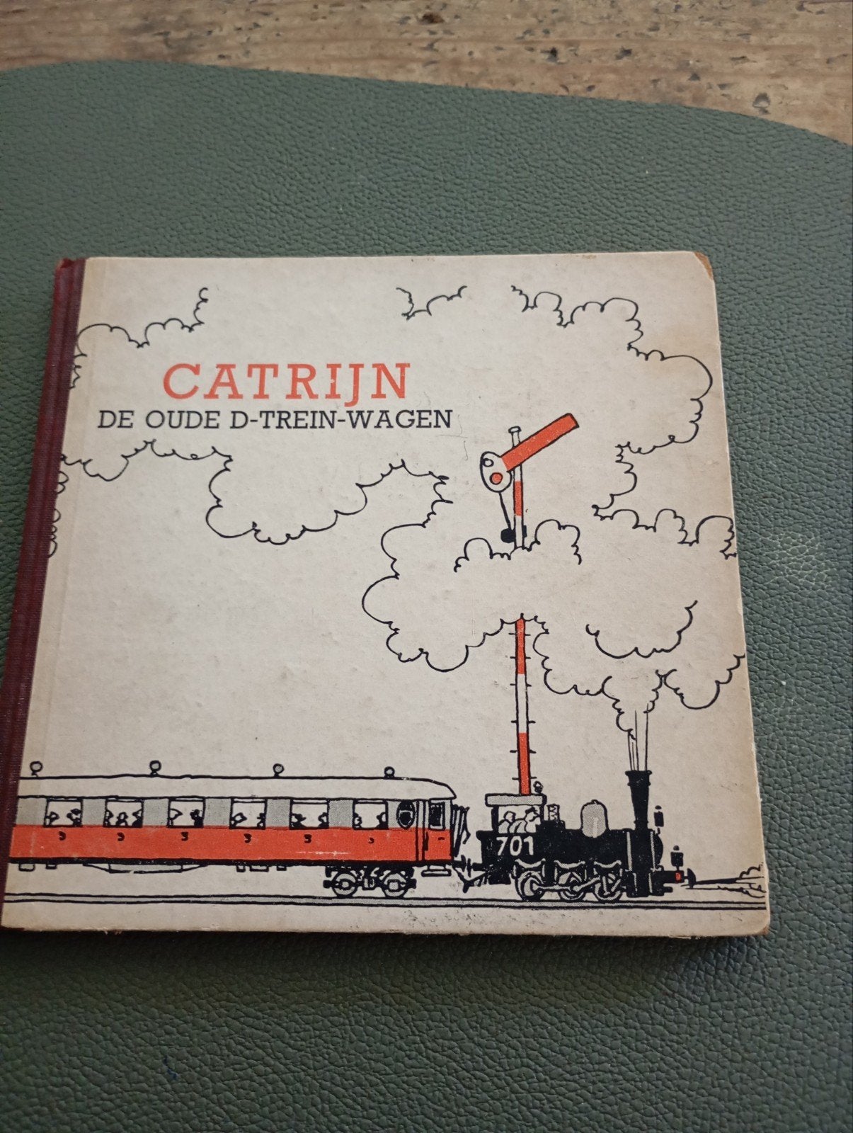 Vintage Catrijn Kinderboek 1947 De oude Trein wagen, Ophalen of Verzenden