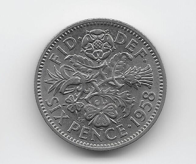 Verenigd Koninkrijk 6 pence 1958 KM# 903, Postzegels en Munten, Verzenden, Overige landen, Losse munt