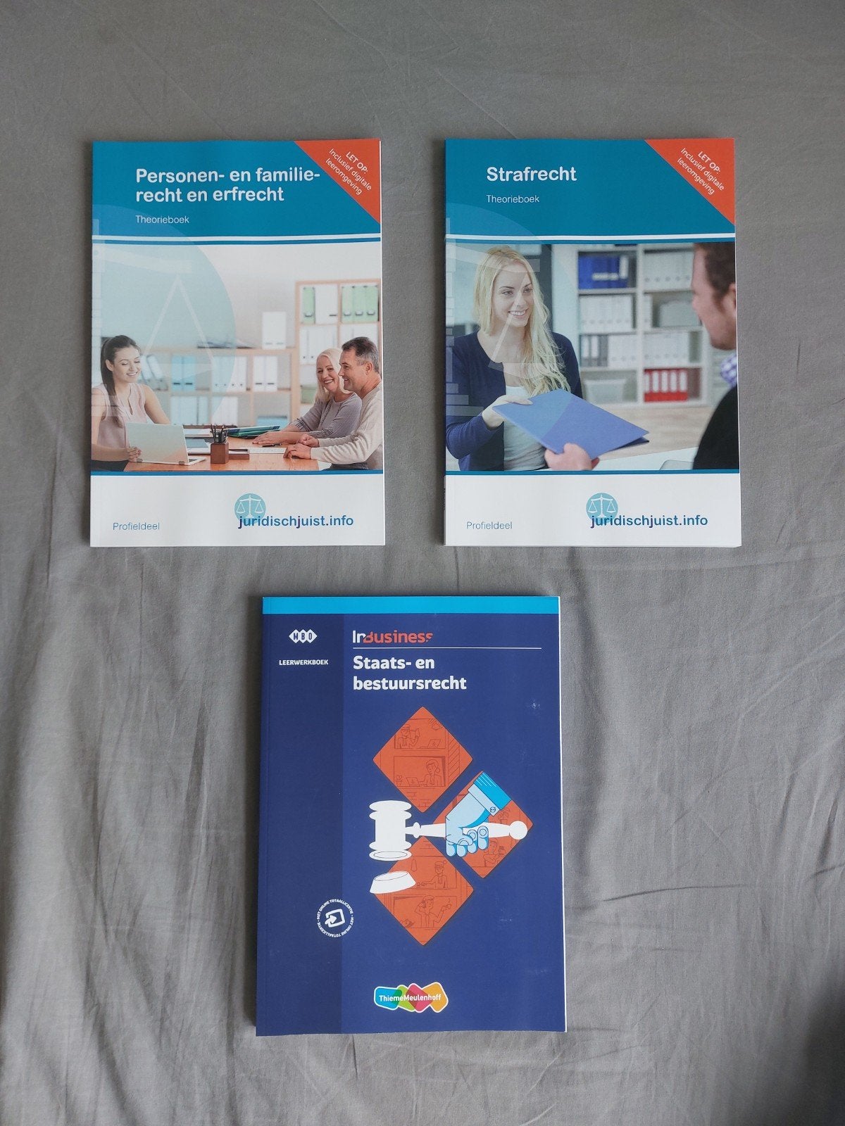 Drie juridische studieboeken, Boeken, Diverse auteurs, Ophalen of Verzenden, Zo goed als nieuw, MBO