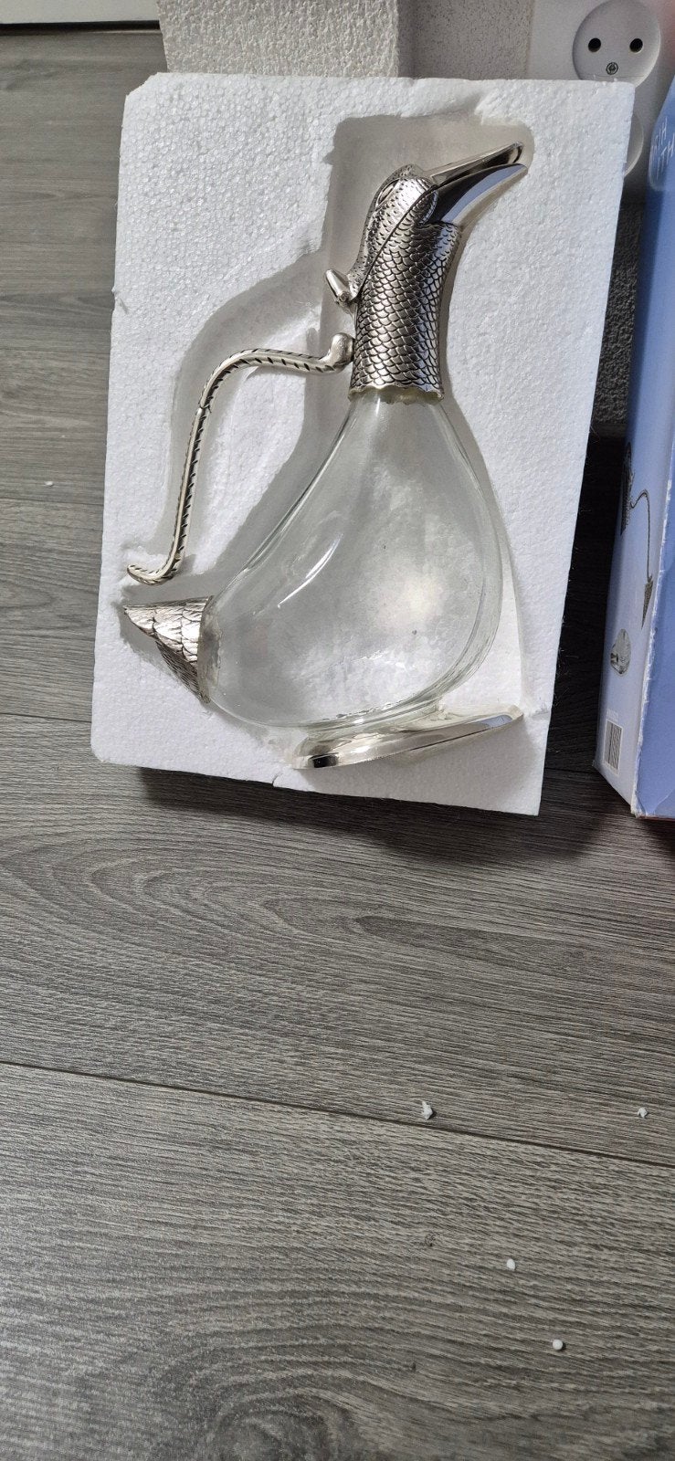 Decoratieve Glazen Karaf in de Vorm van een Eend, Antiek en Kunst, Ophalen of Verzenden