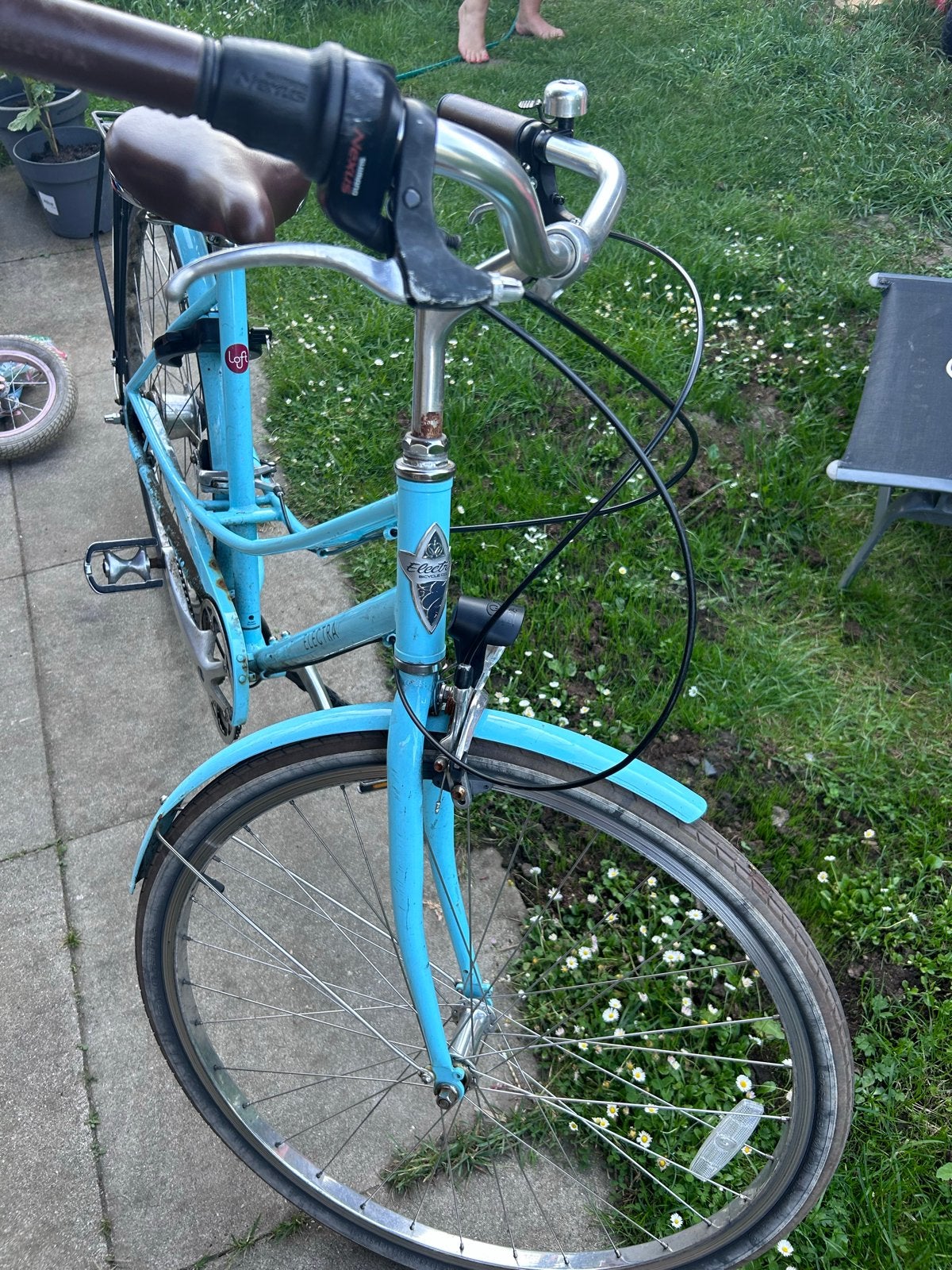 Electra Loft Damesfiets - Lichtblauw, Gebruikt, Velgrem, Versnellingen, 50 tot 53 cm