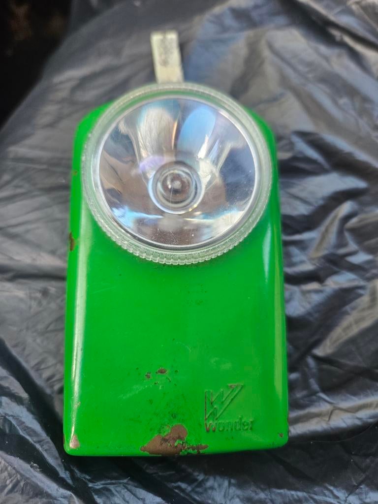 Vintage Wonder Zaklamp - Groen, Made in France, Ophalen of Verzenden, Batterij