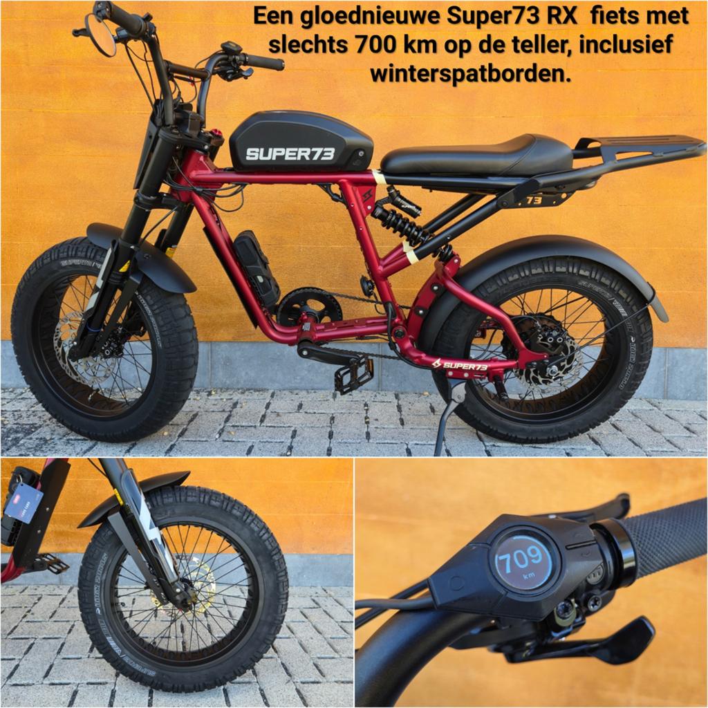Super 73 RX Carmine Red Elektrische fiets, Ophalen, Zo goed als nieuw, 50 km per accu of meer