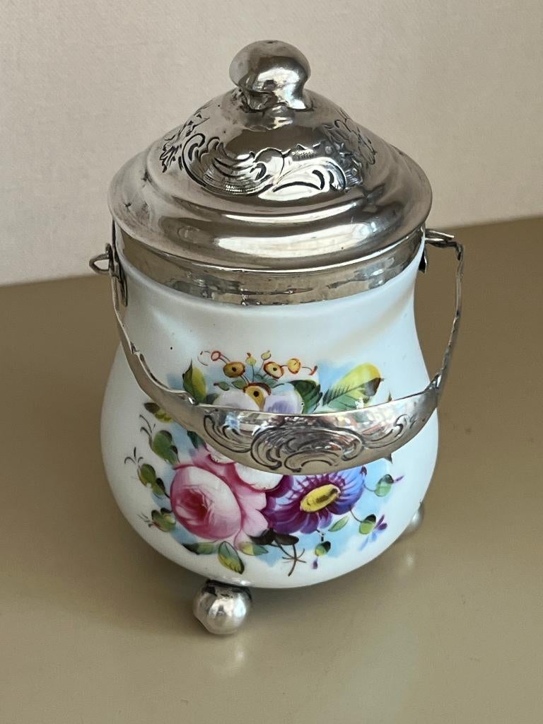 ZWAVELSTOKPOTJE BIEDERMEIER (MEISSEN), Verzenden, Zilver