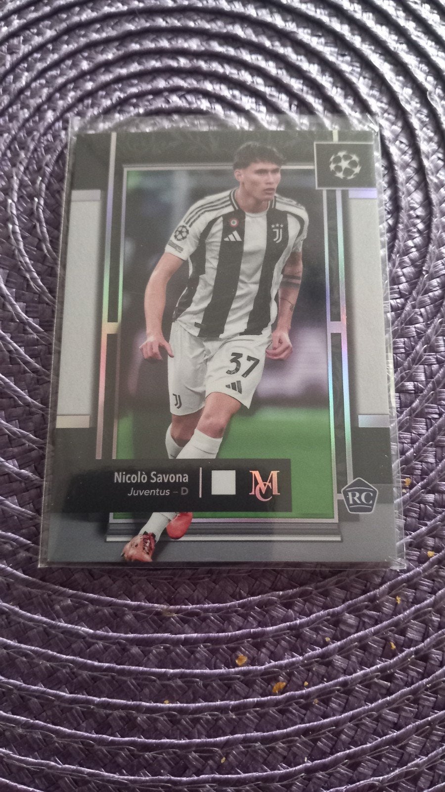 Nicolò Savona Juventus Spelerskaart - Topps Champions League, Verzenden, Zo goed als nieuw, Buitenlandse clubs, Spelerskaart