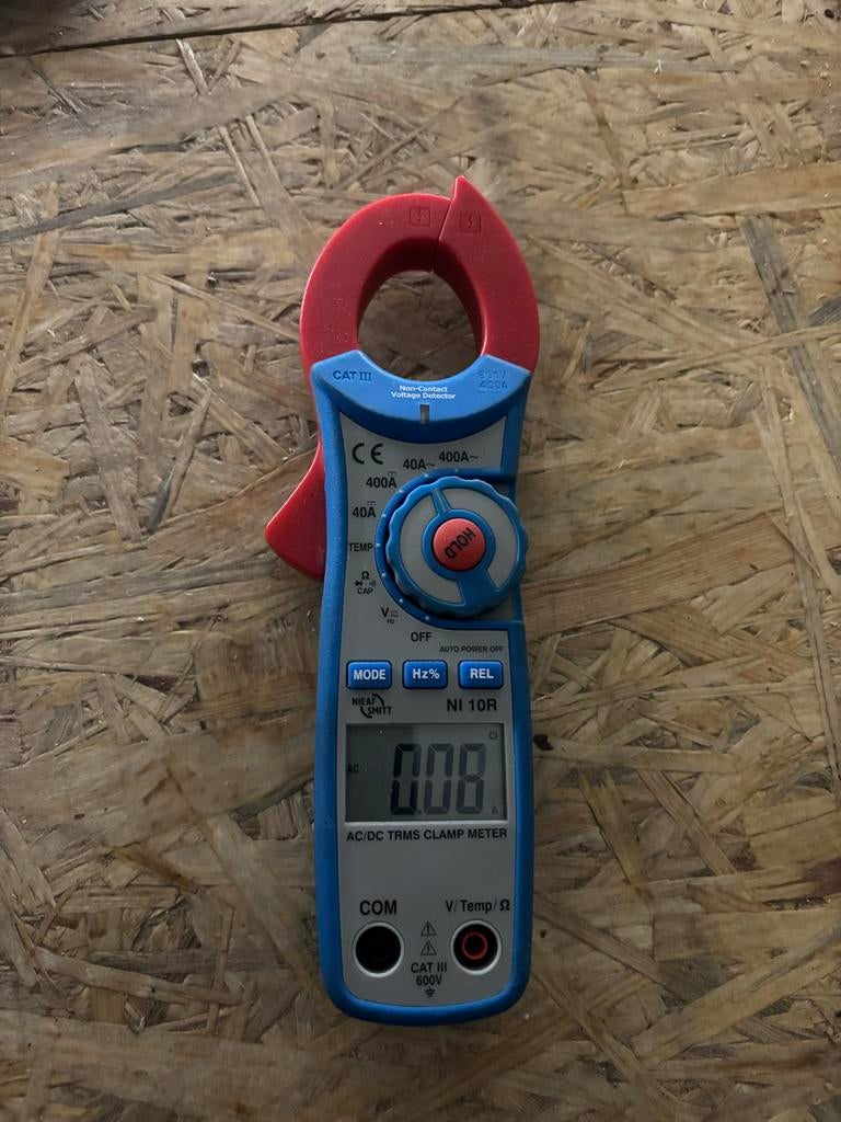 AC/DC TRMS Stroomtang Multimeter NI 10R, Ophalen of Verzenden, Zo goed als nieuw, Multimeter