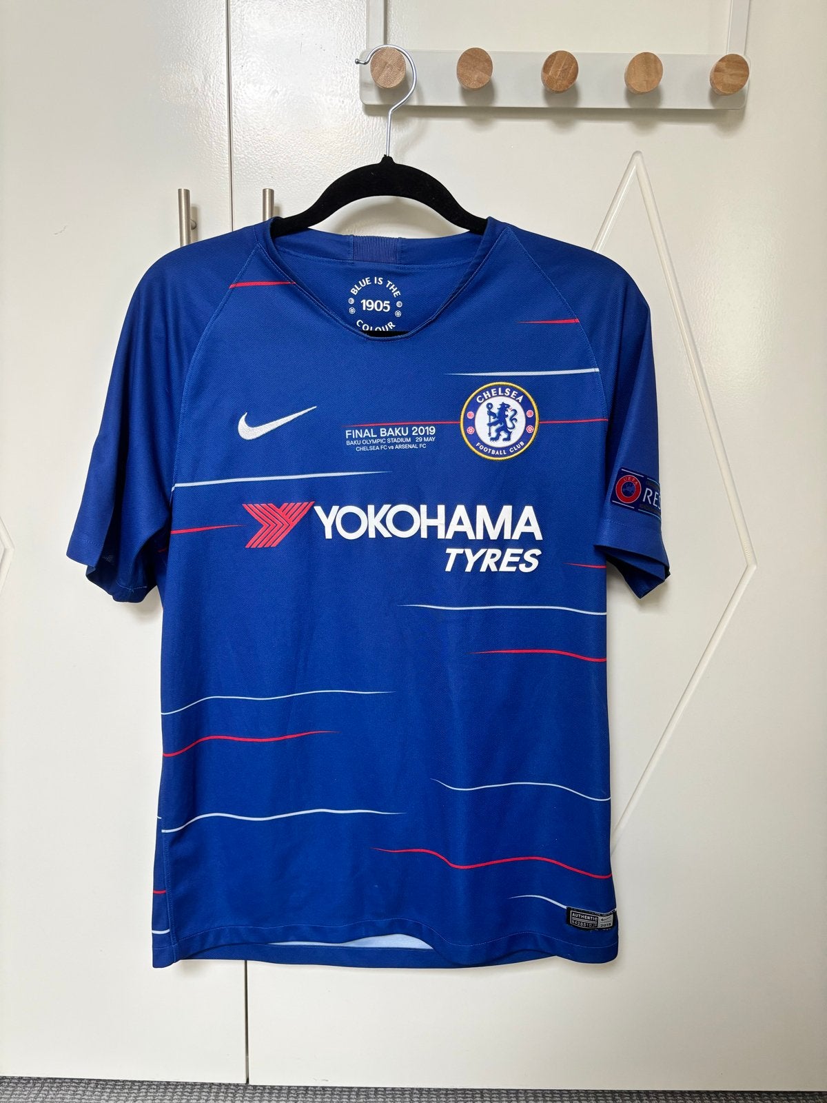 Chelsea Europa League Finale Shirt Hazard 10 Maat M, Ophalen of Verzenden, Voetbal, Gedragen, Maat 48/50 (M)