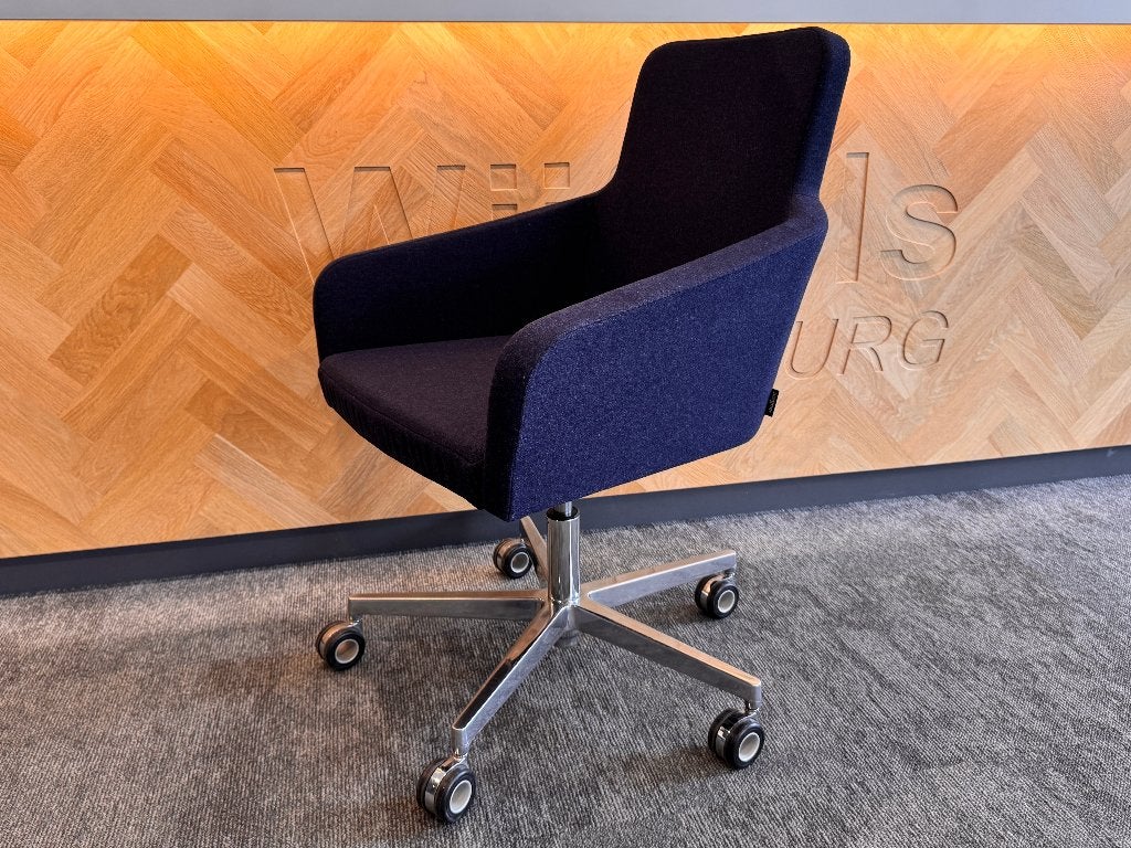 16 stuks Wagner W-Cube Design Vergaderstoelen | Donkerblauw, Huis en Inrichting, Stoelen, Gebruikt, Blauw, Ophalen of Verzenden