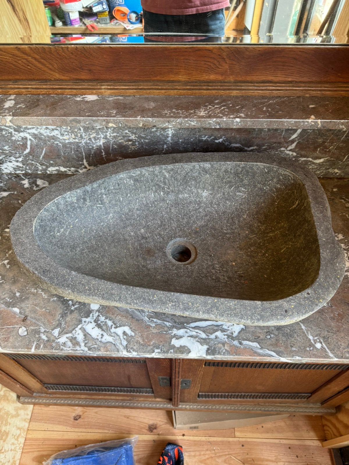 Te koop natuursteen waskom, Ophalen, Wastafel