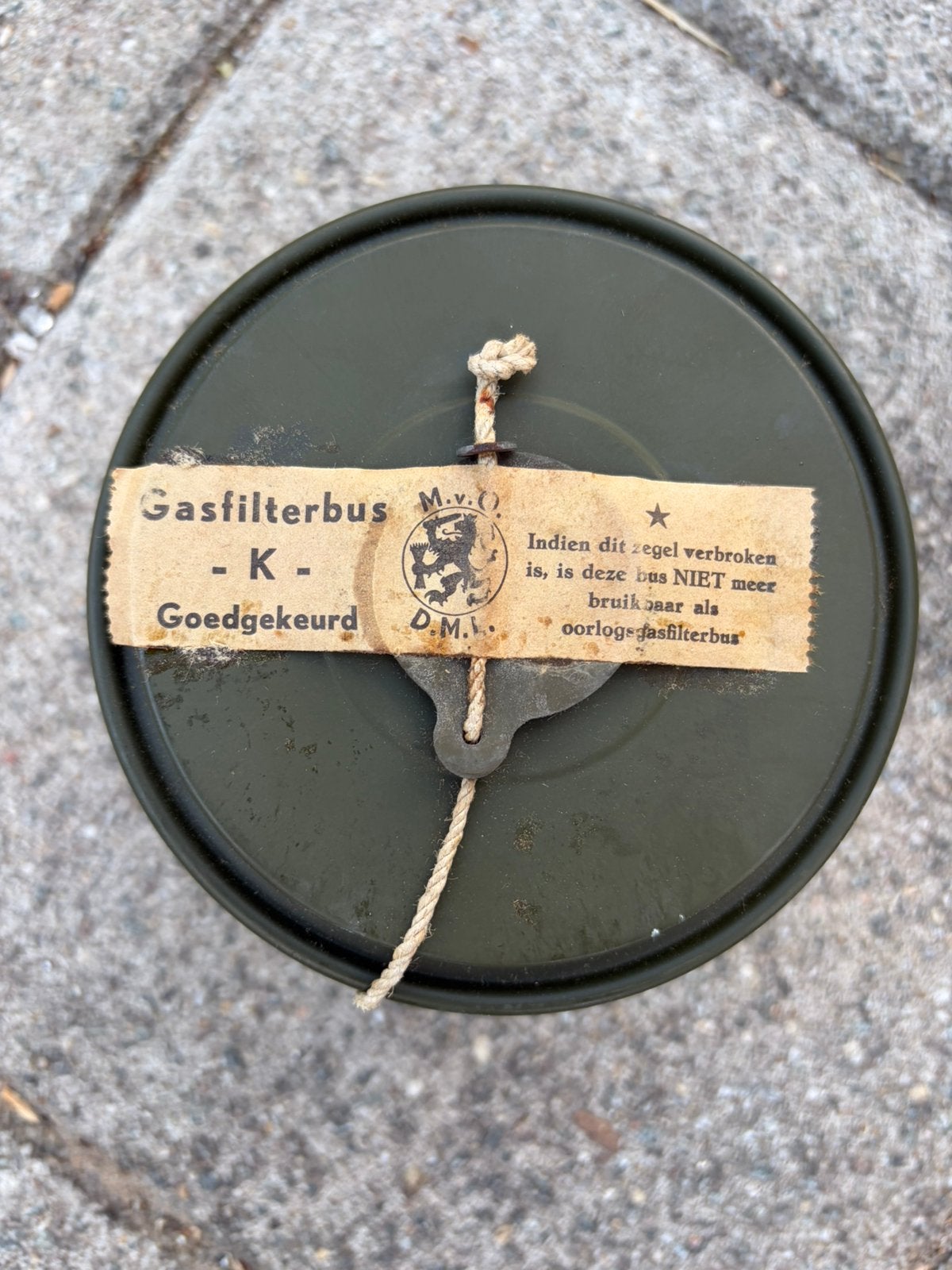 Nederlandse gasfilterbus K – militair verzamelobject, Ophalen of Verzenden, Nederland