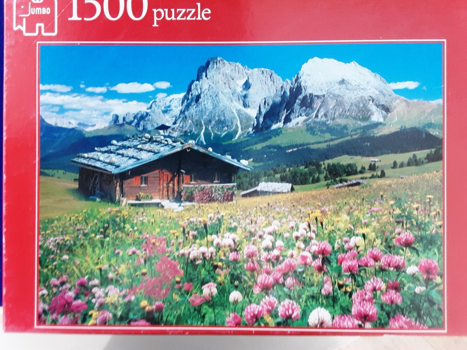 Jumbo puzzel: Seiseralm Zuid-Tirol Oostenrijk 1500 stukjes, Ophalen, 500 t/m 1500 stukjes, Gebruikt
