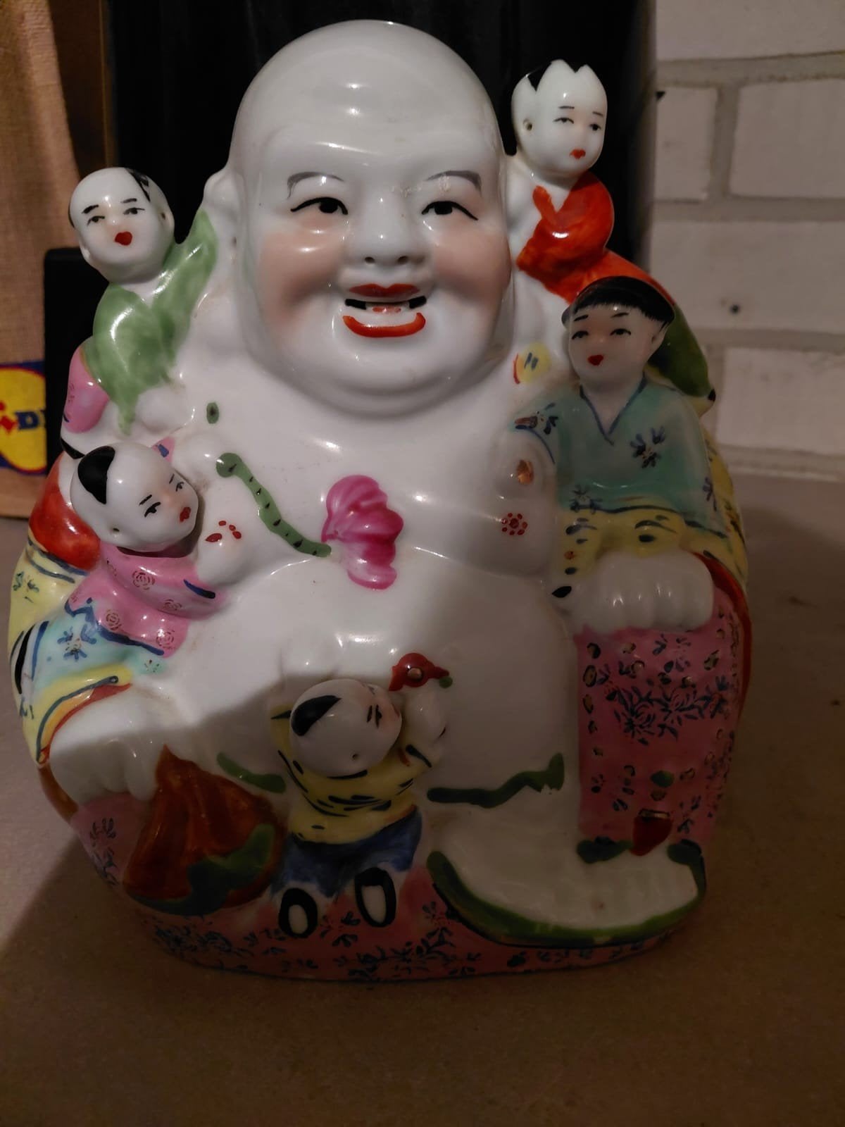 Vintage Chinees Porselein Familie Boeddha, Antiek en Kunst, Ophalen