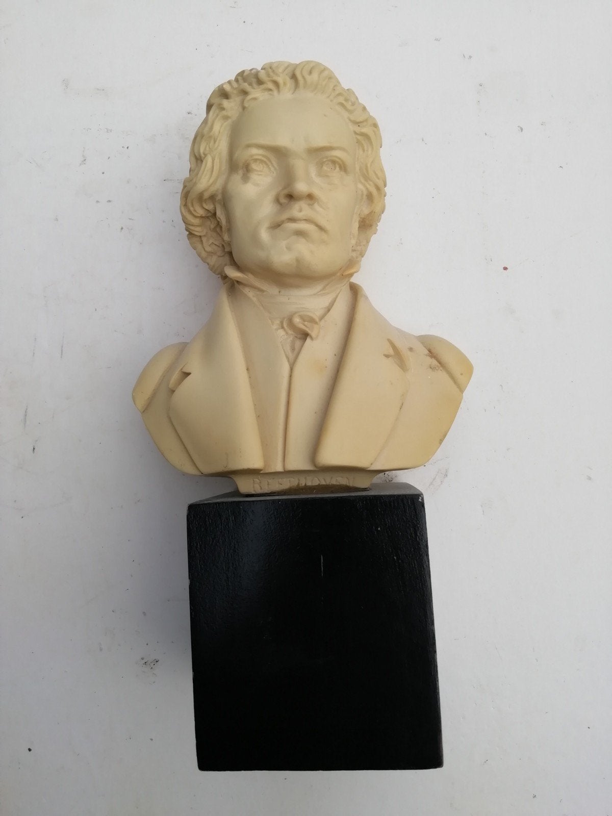 Beethoven Buste - Klassiek Componist Beeldje, Minder dan 20 cm, Buste, Ophalen of Verzenden, Op sokkel