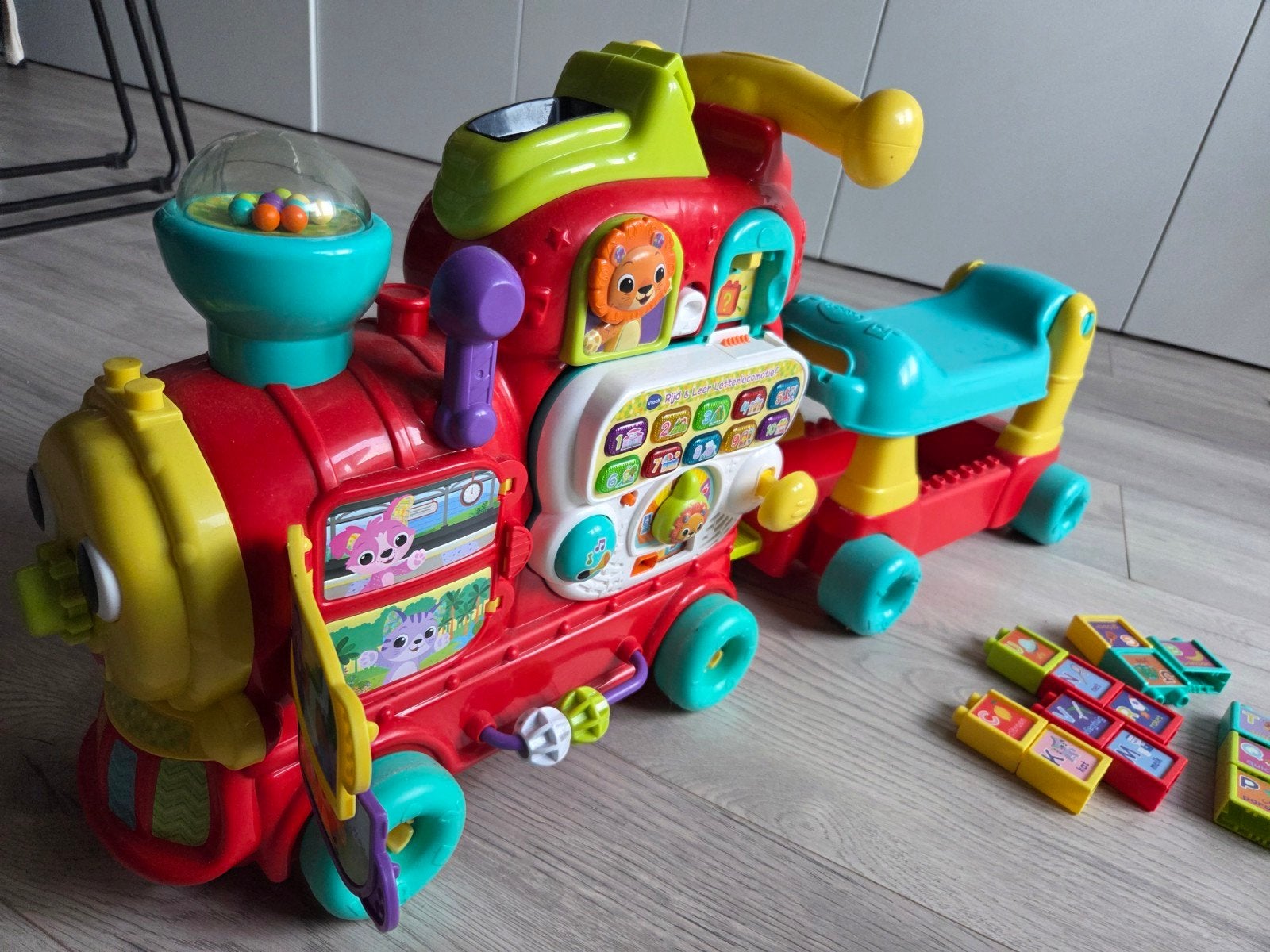 VTech Rijd & Leer Letterlocomotief met blokken, Ophalen, Gebruikt, Overige typen, Met wieltjes