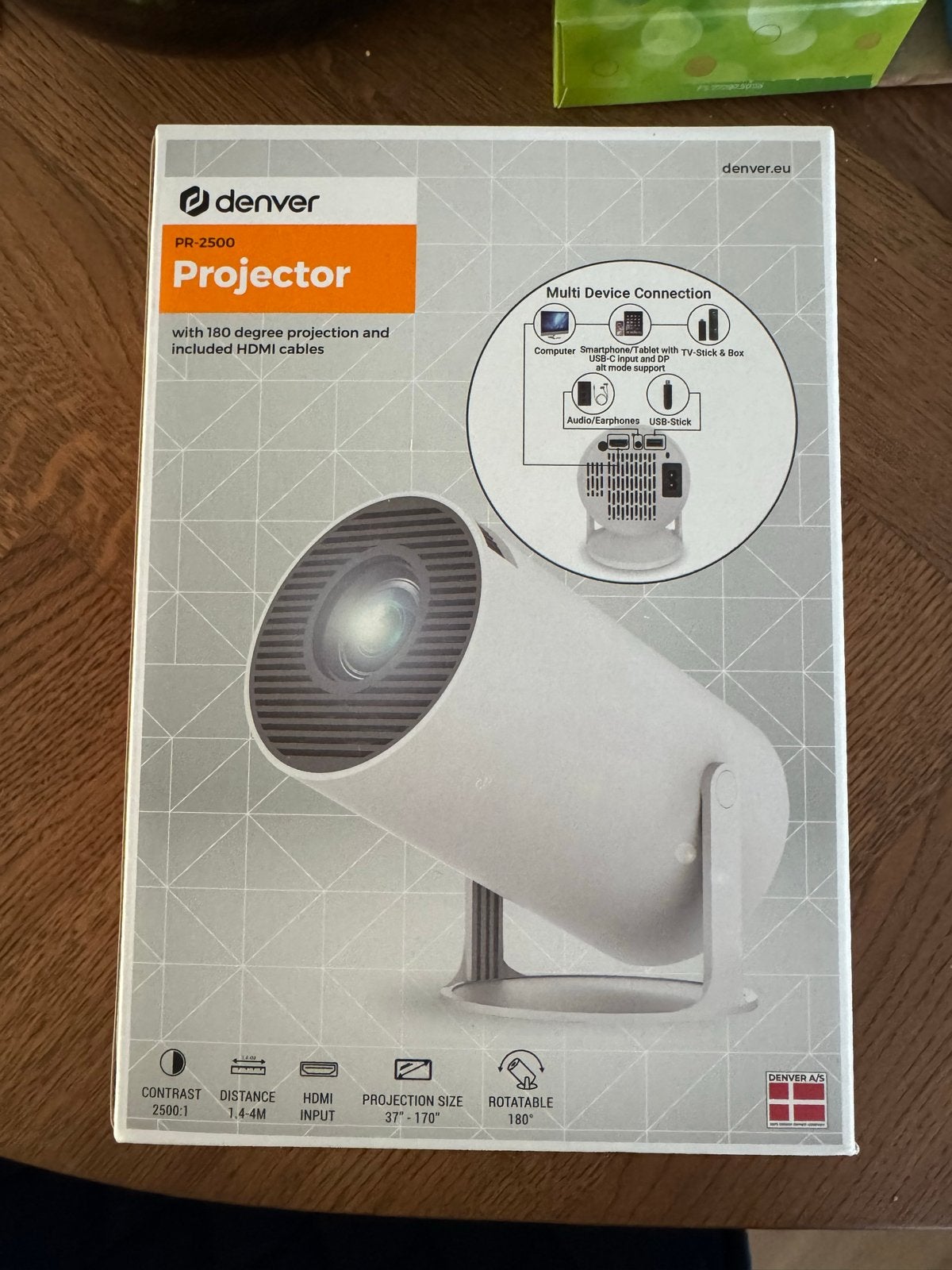 Denver PR-2500 Projector - Nieuw en Ongeopend, Ophalen of Verzenden, Nieuw, LED, Full HD (1080)