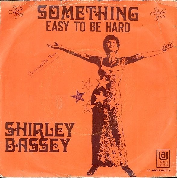 Single (1970) Shirley Bassey - Something (Beatles - cover), Gebruikt, Fotohoes, 7 inch, Ophalen of Verzenden